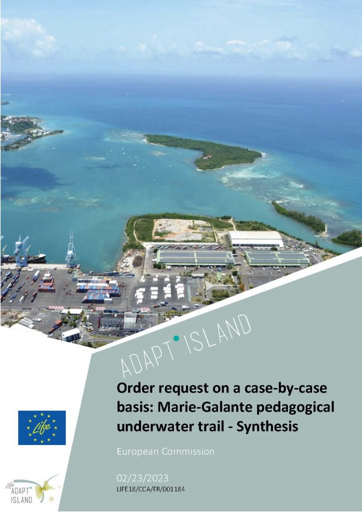 Marie-Galante pedagogical underwater trail – Synthesis