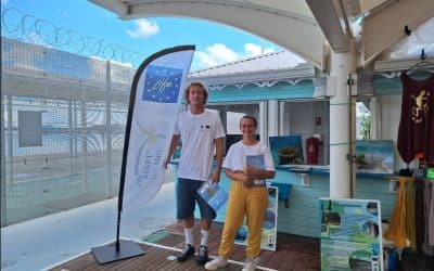 Awareness-raising stand at cruise ship arrivals